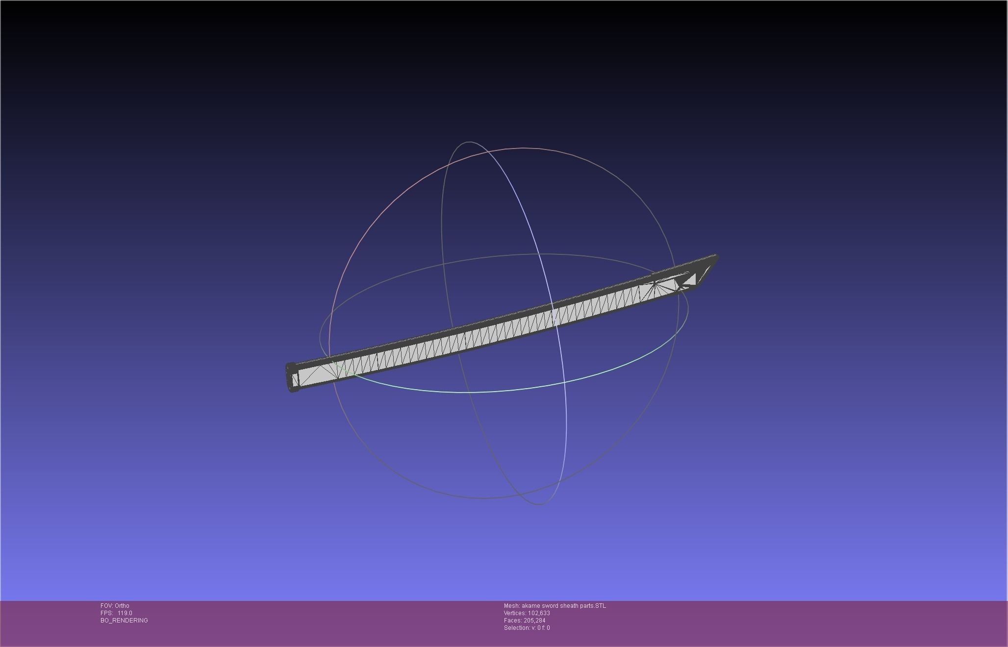 Akame Ga Kill Akame Sword And Sheath Printable Assembly 3D print model_68