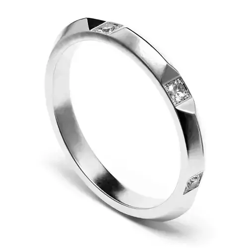 Band Ring with Diamonds