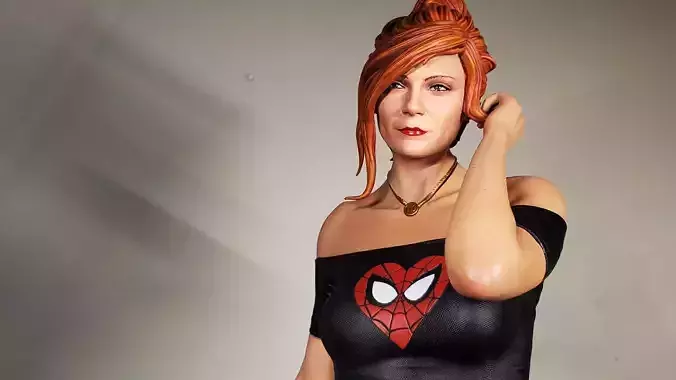 Mary Jane Watson - Kirsten Dunst Waitress 3D print model