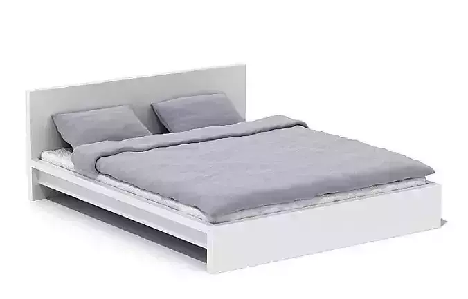 White Bed Frame With Headboard