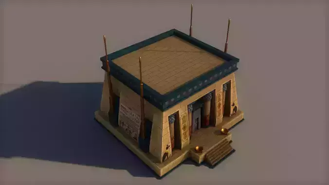 Egyptian Building 20 Low-poly 3D model