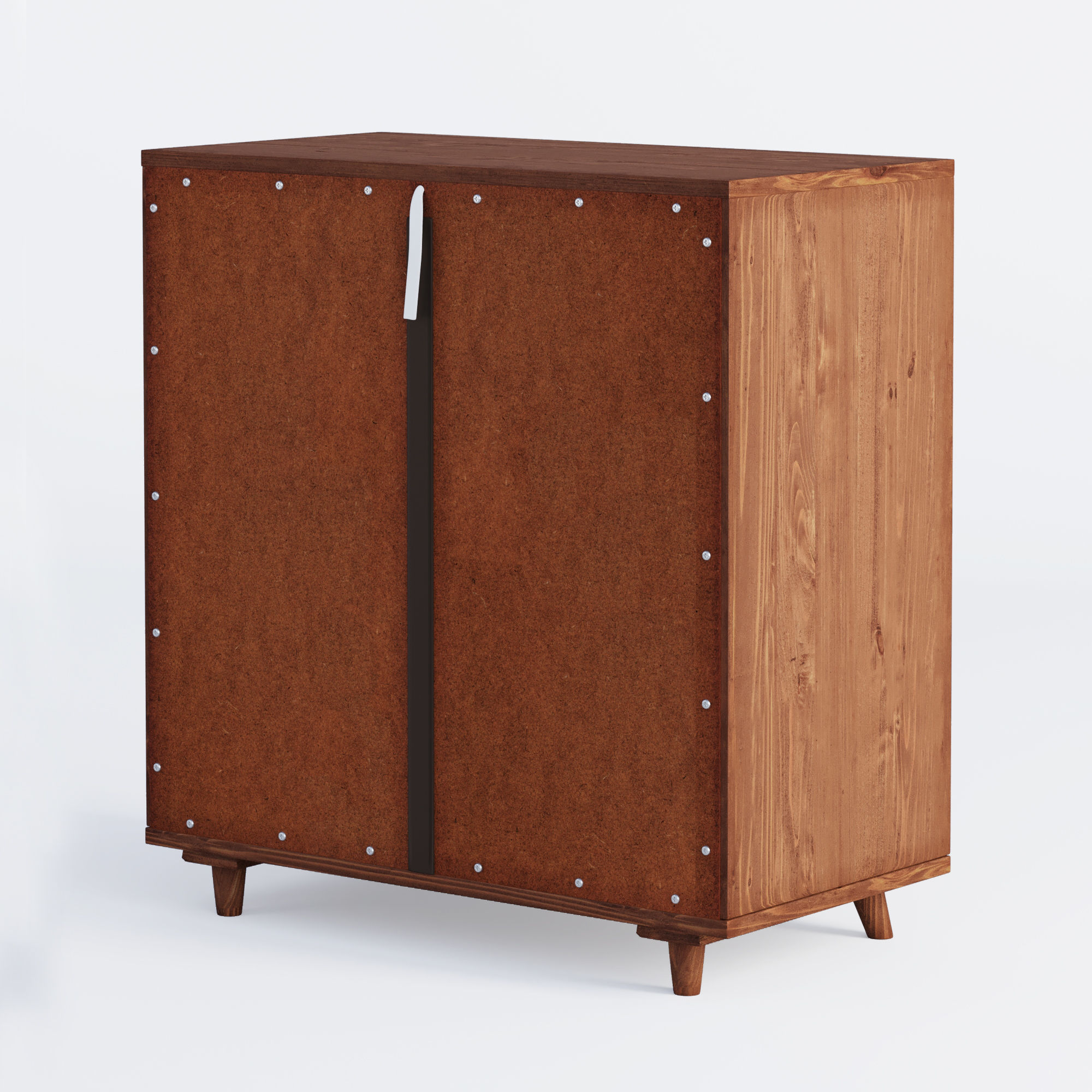 Table wooden cabinet with geometric design 3D model_2