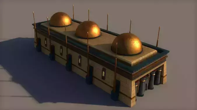 Egyptian Building 06 Low-poly 3D model