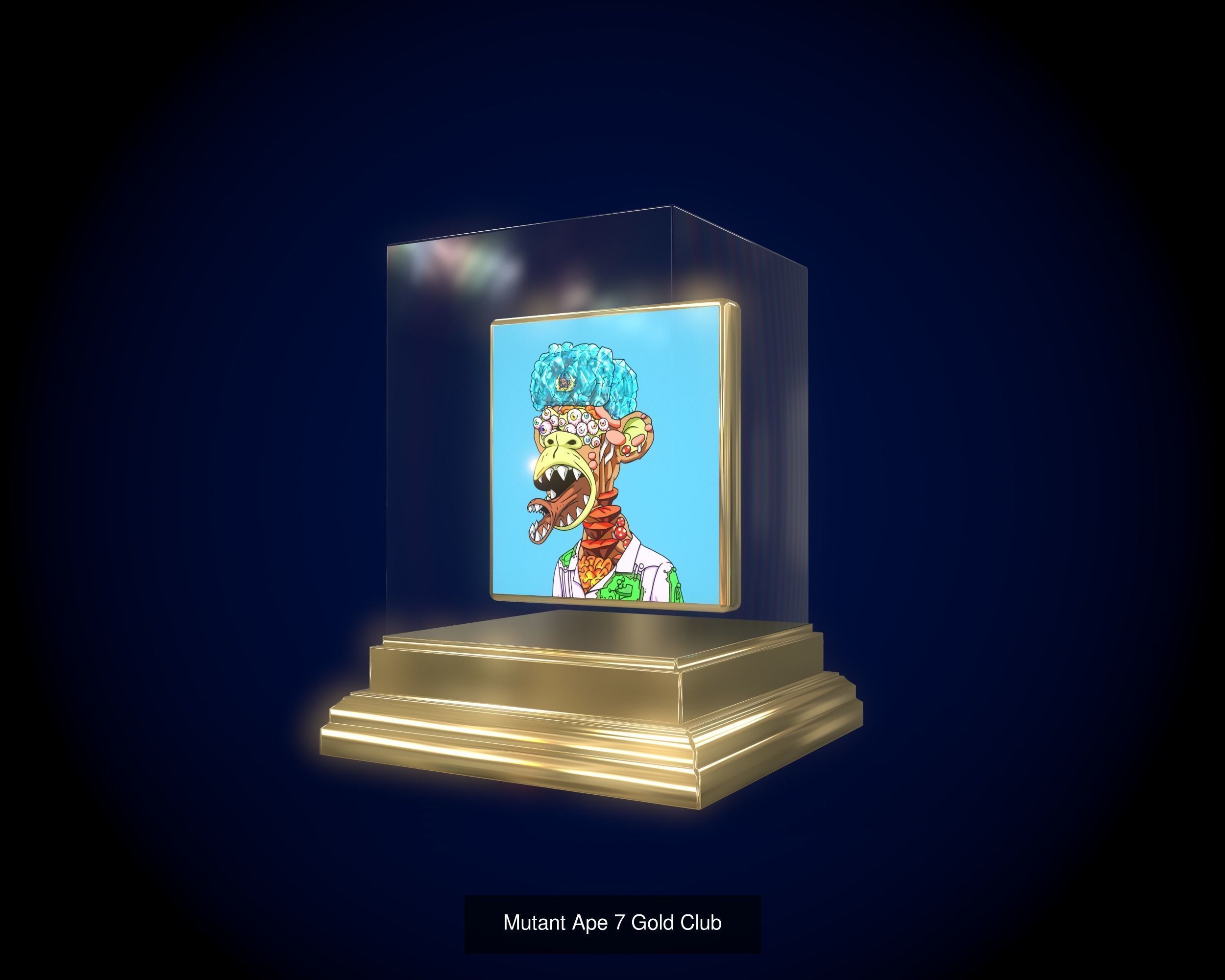 5 Five Mutants Ape Gold Club 3D Model Collection _11