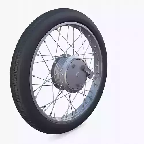 Moped wheel low poly
