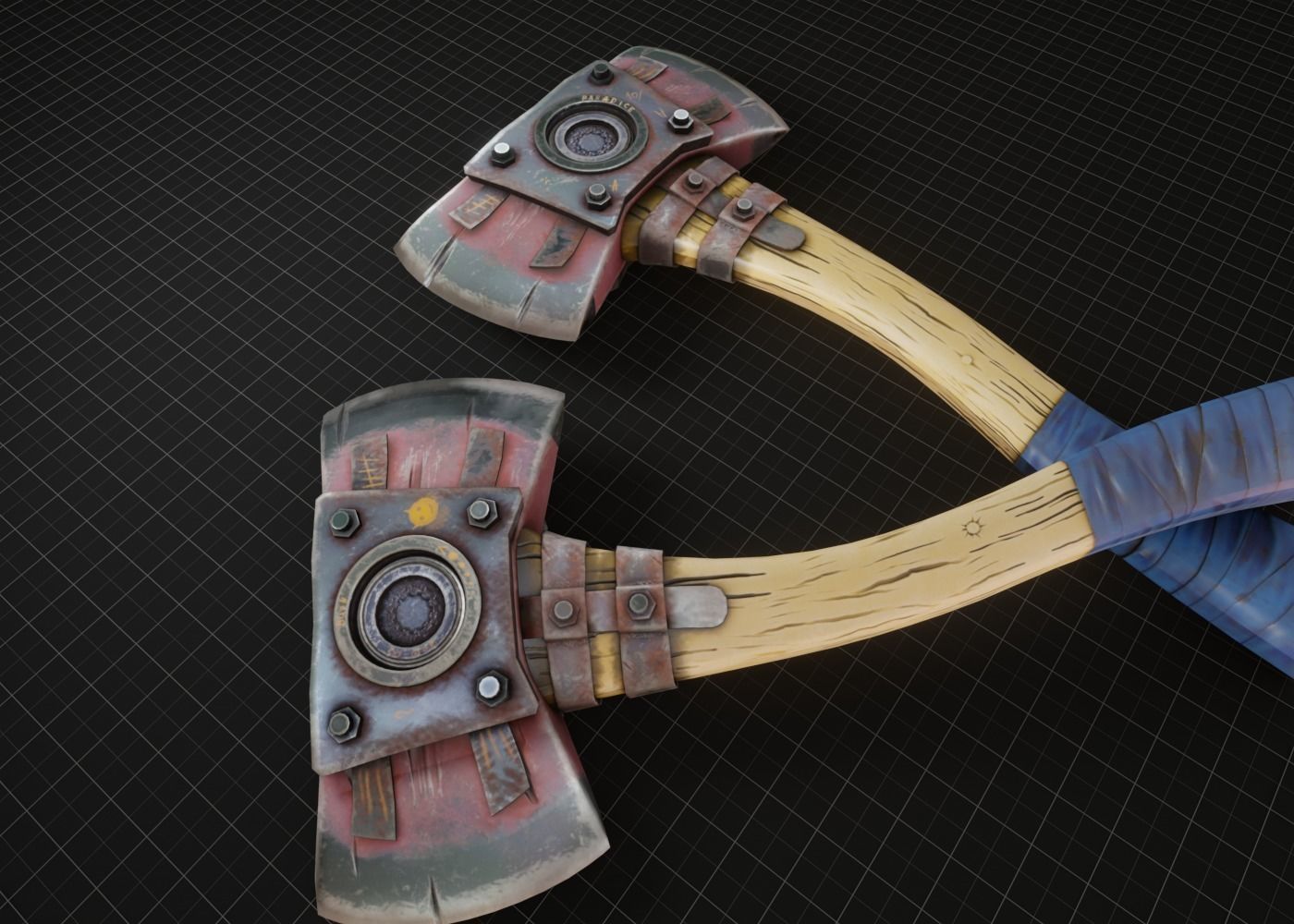 FireAxe axe Low-poly 3D model_3