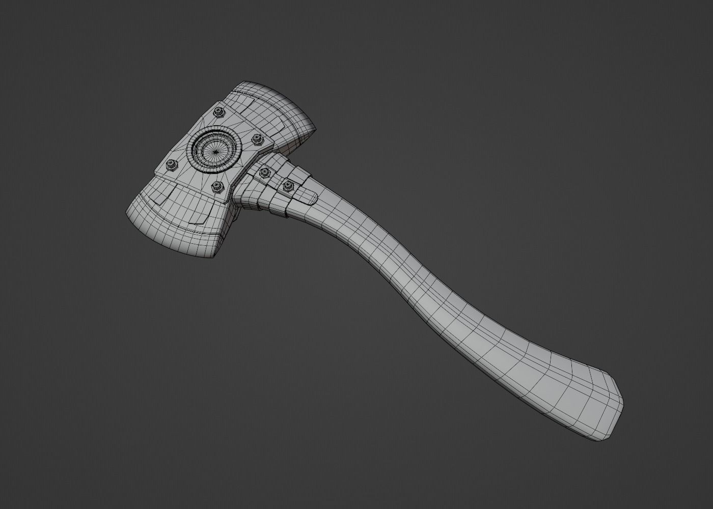 FireAxe axe Low-poly 3D model_4