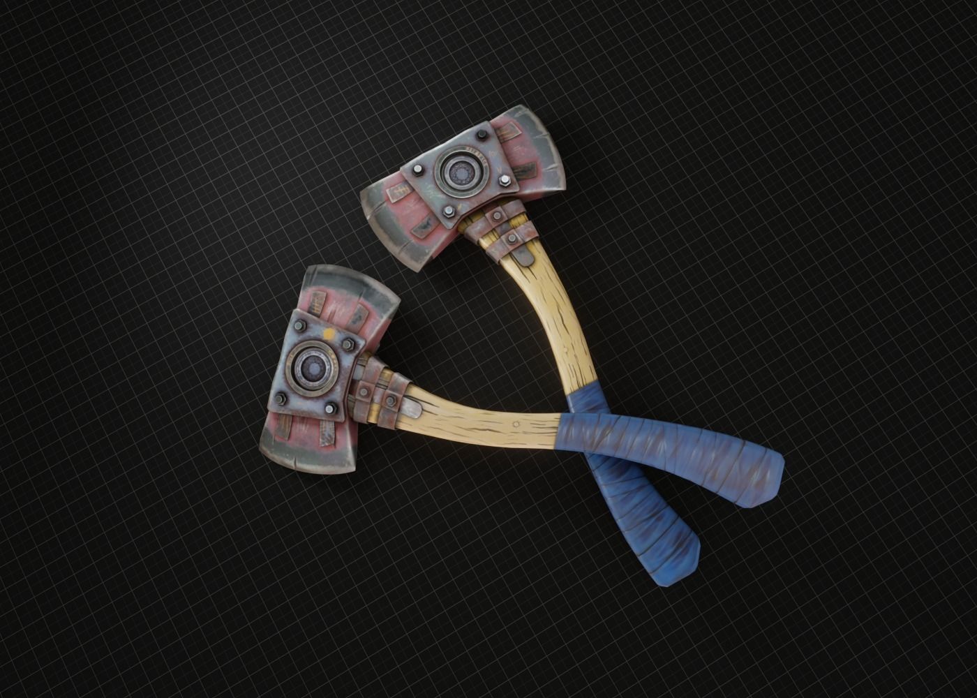 FireAxe axe Low-poly 3D model_2