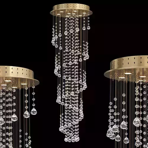 Tornado chandelier with crystals