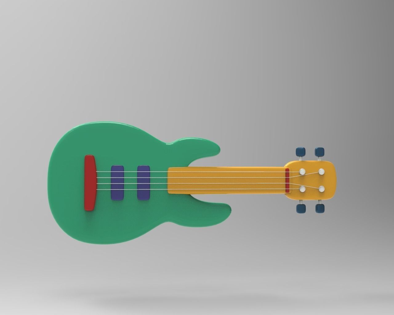 Guitar Baby Low-poly 3D model_7