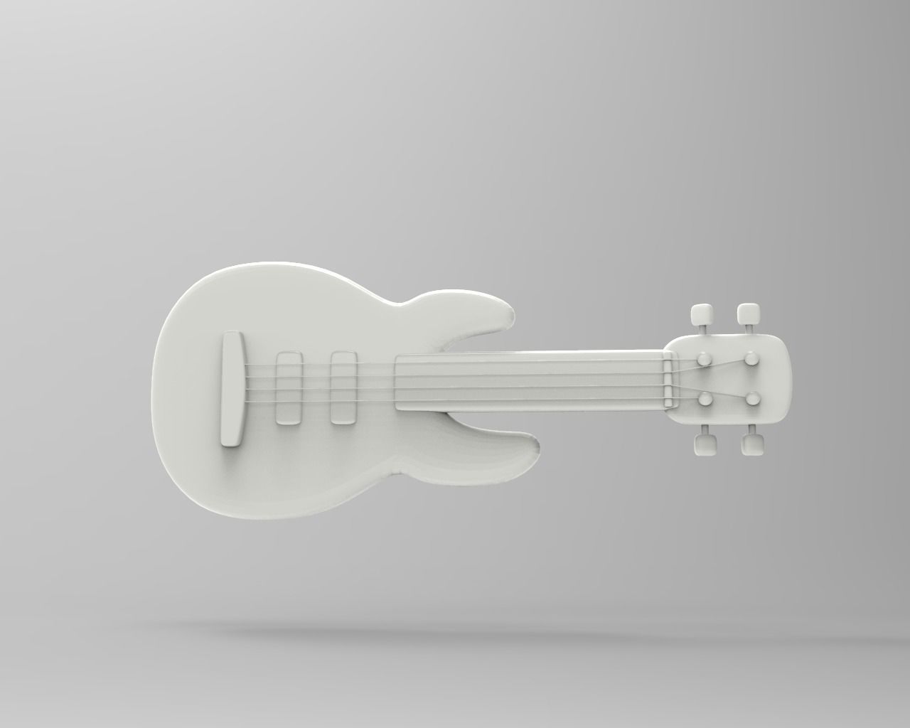 Guitar Baby Low-poly 3D model_2