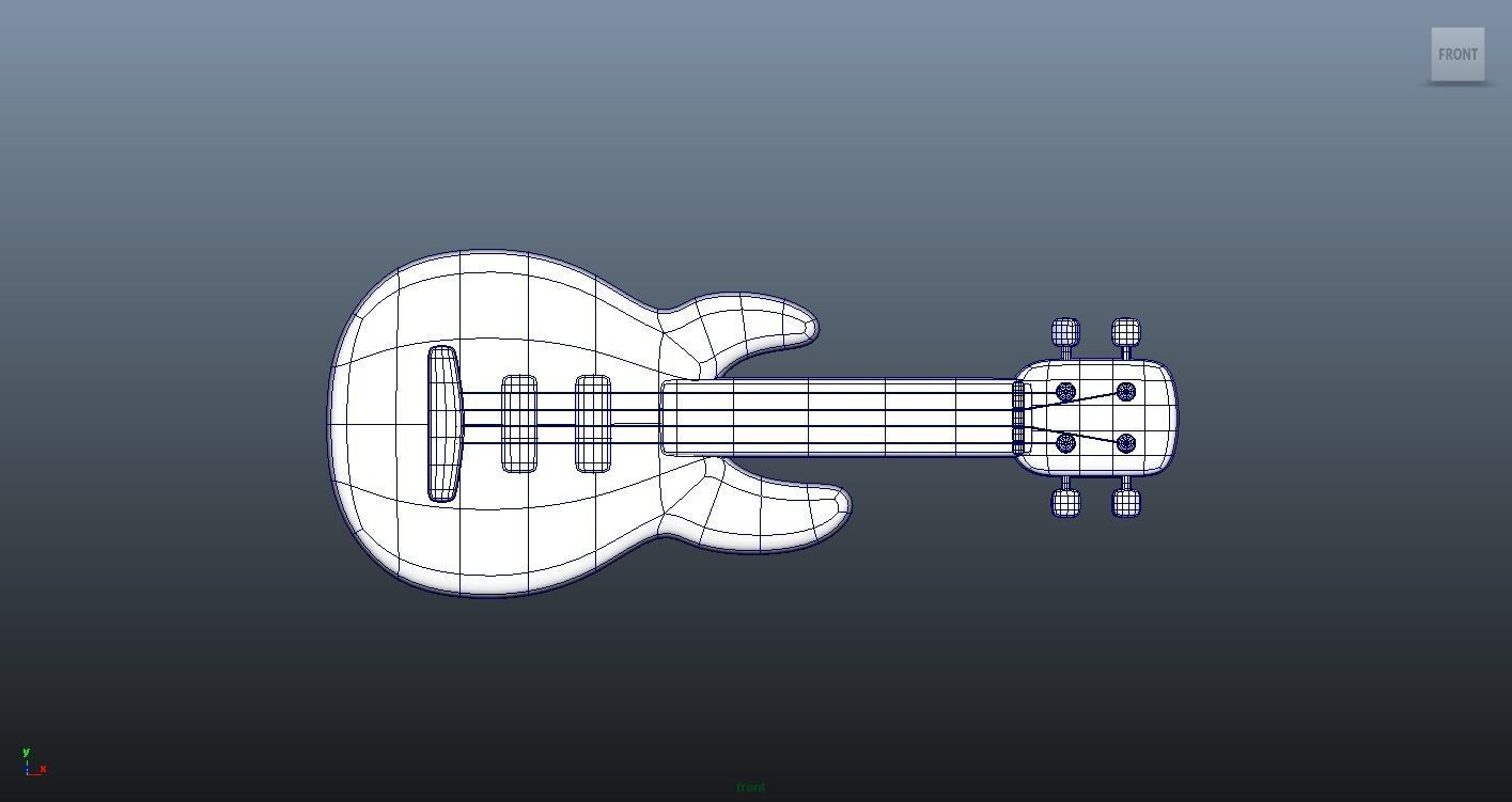 Guitar Baby Low-poly 3D model_4