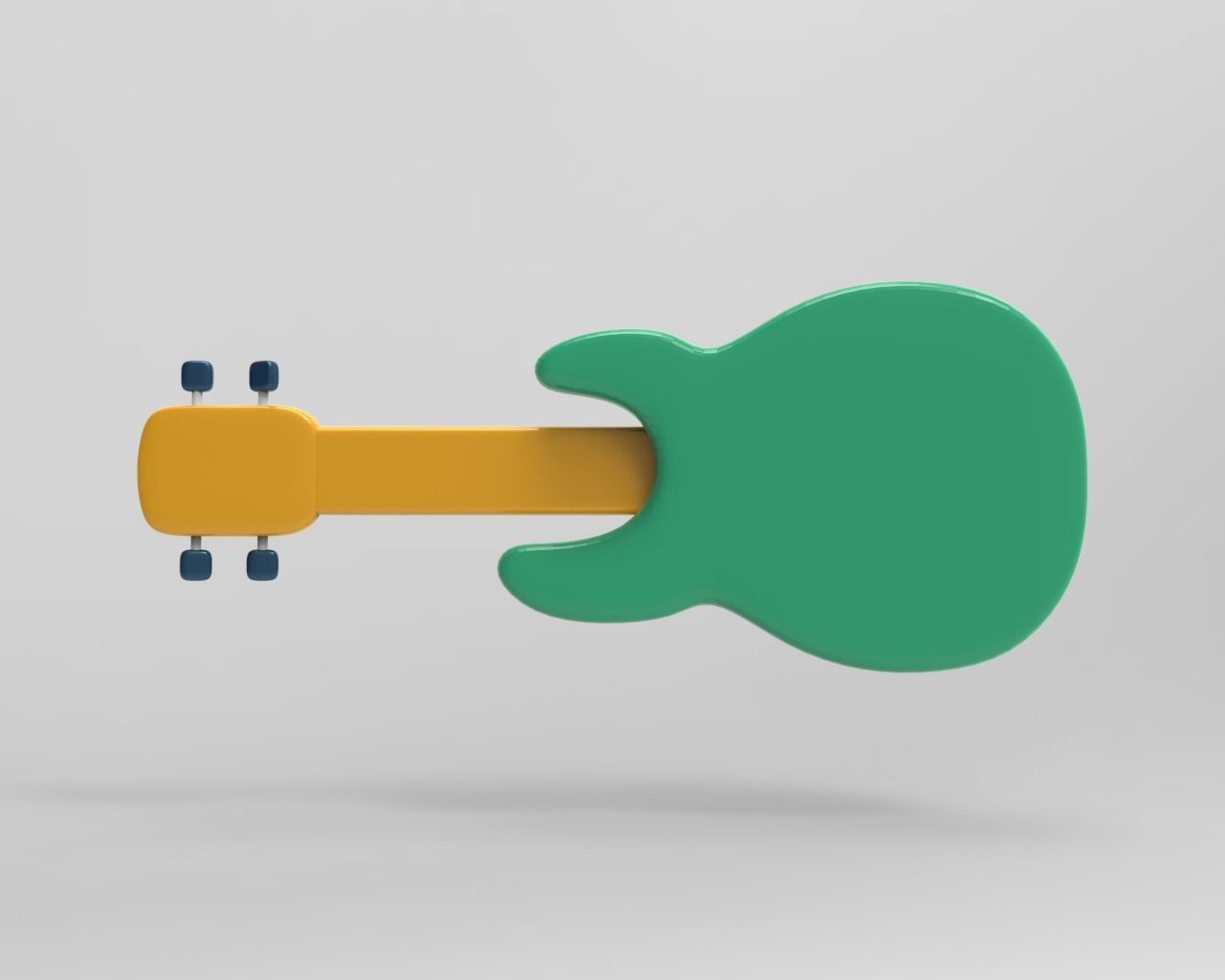 Guitar Baby Low-poly 3D model_9