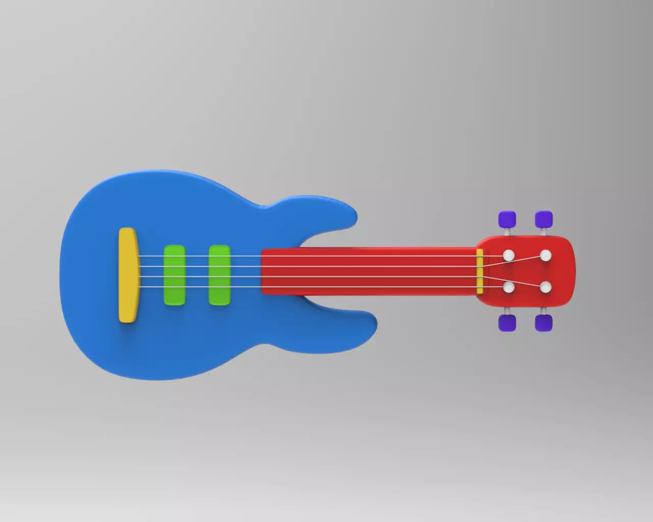 Guitar Baby Low-poly 3D model_0
