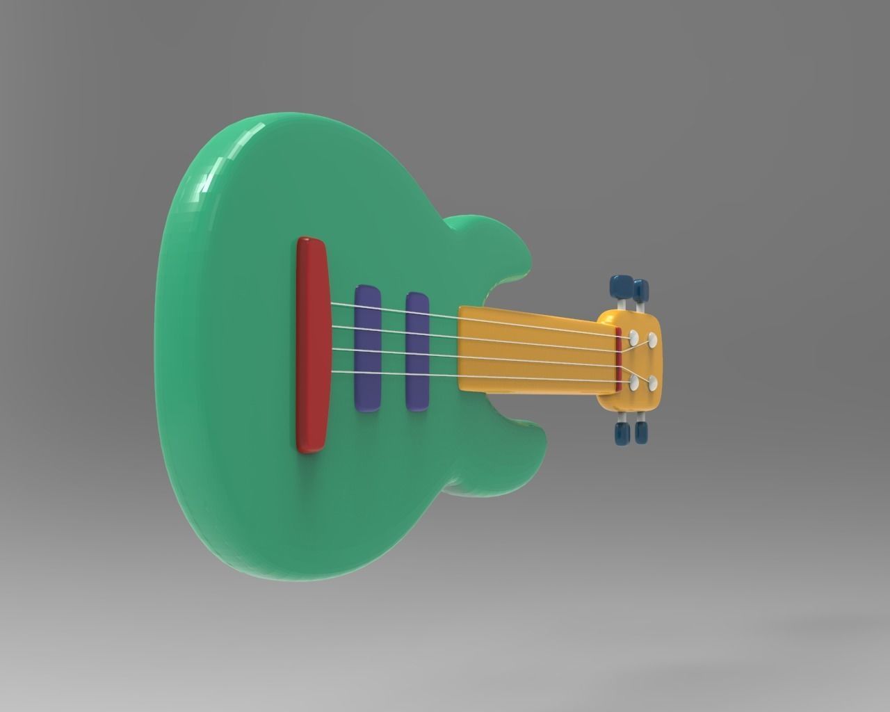 Guitar Baby Low-poly 3D model_10