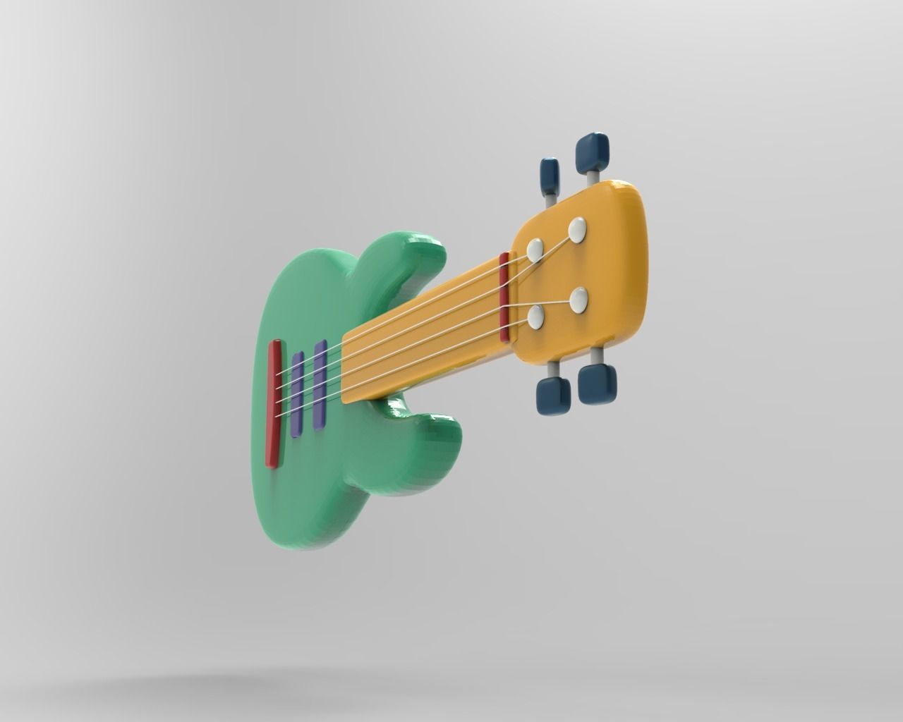 Guitar Baby Low-poly 3D model_1