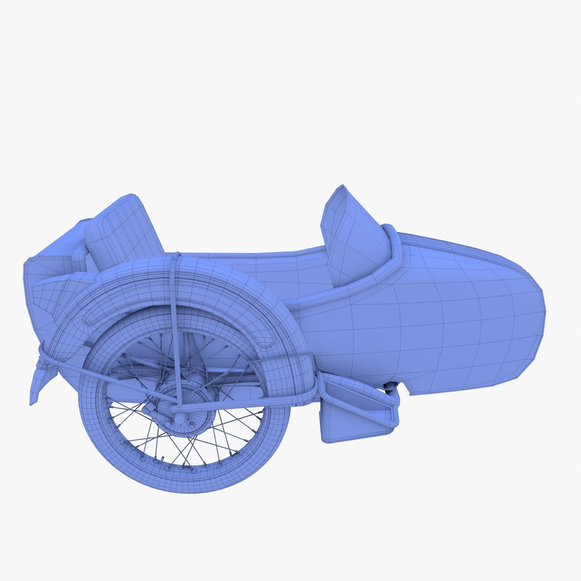 Motorcycle sidecar 3D model_16