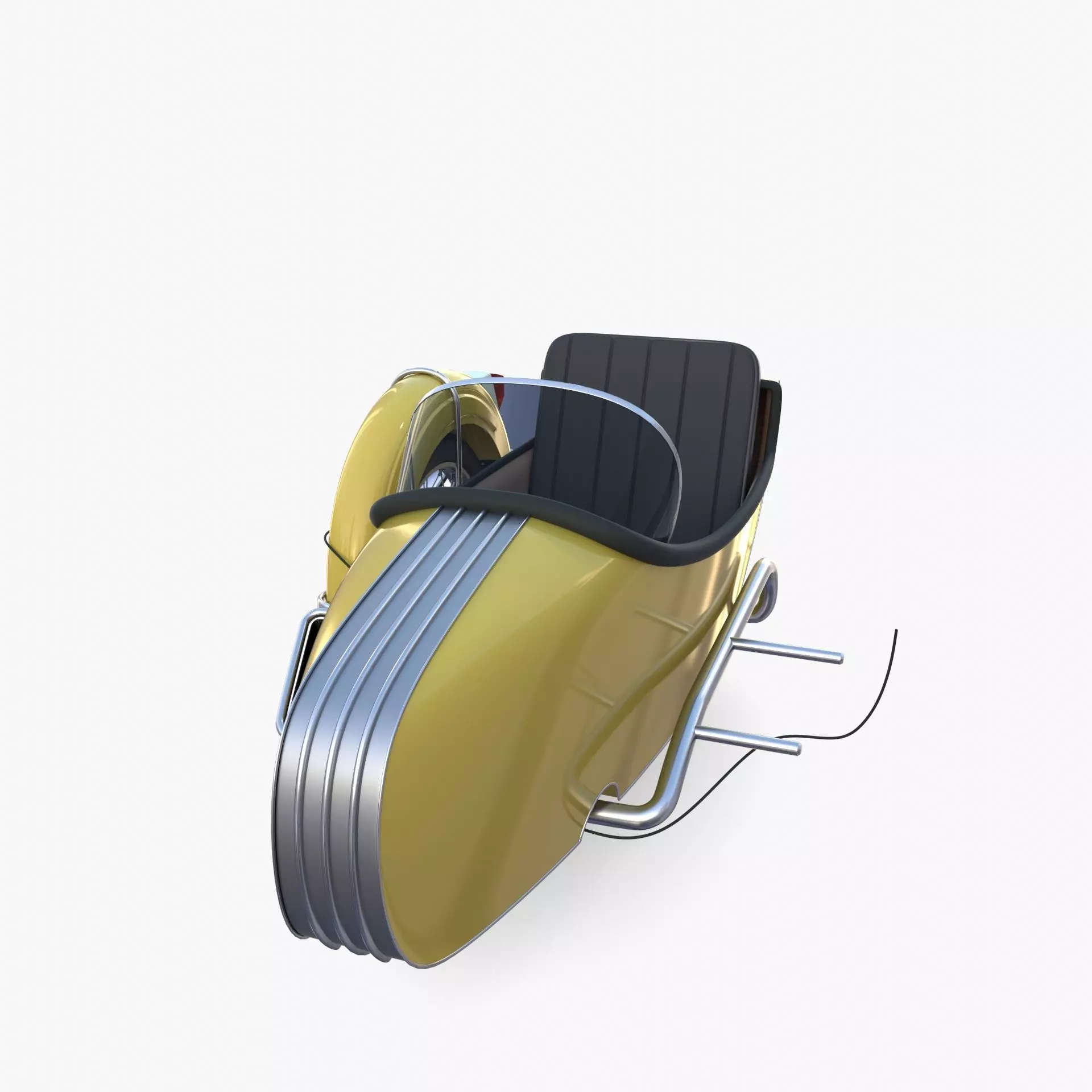 Motorcycle sidecar 3D model_0