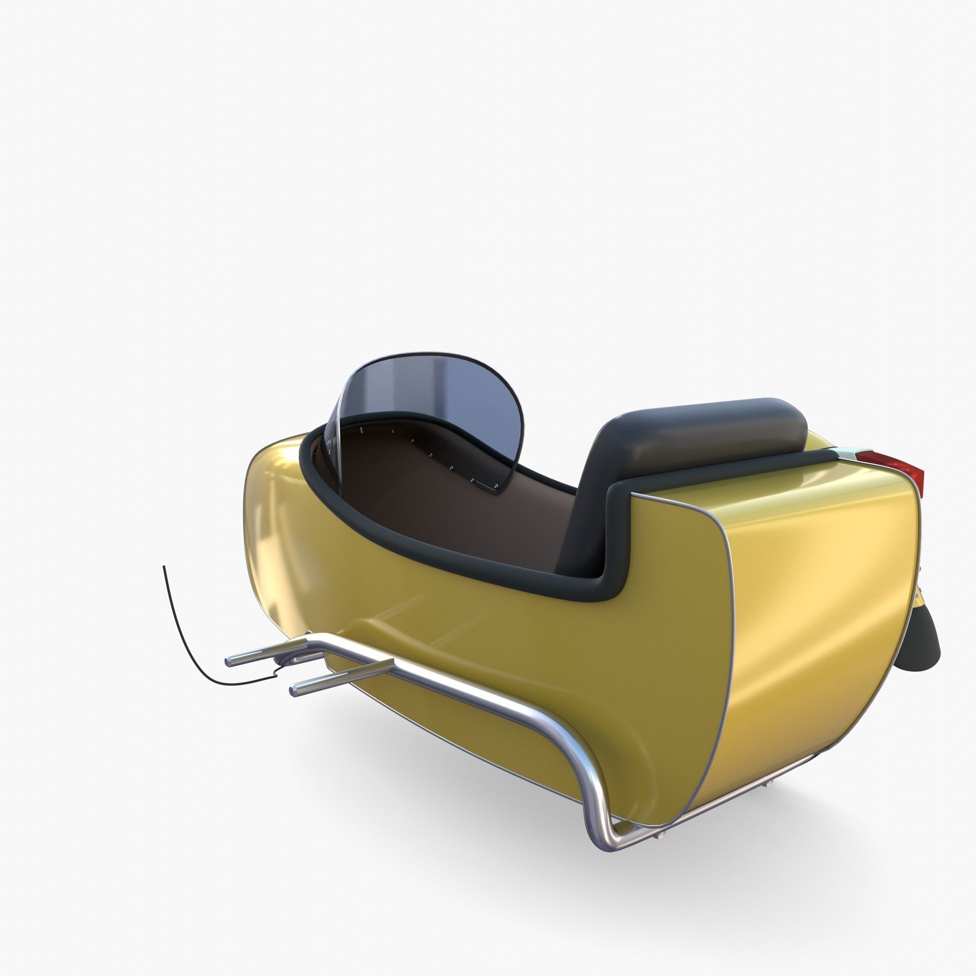 Motorcycle sidecar 3D model_4