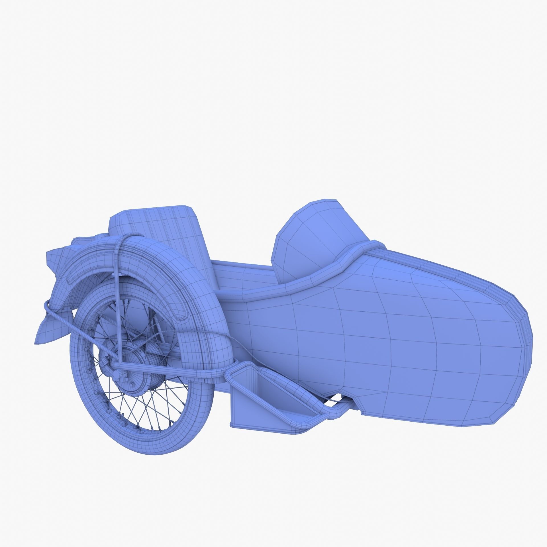 Motorcycle sidecar 3D model_10