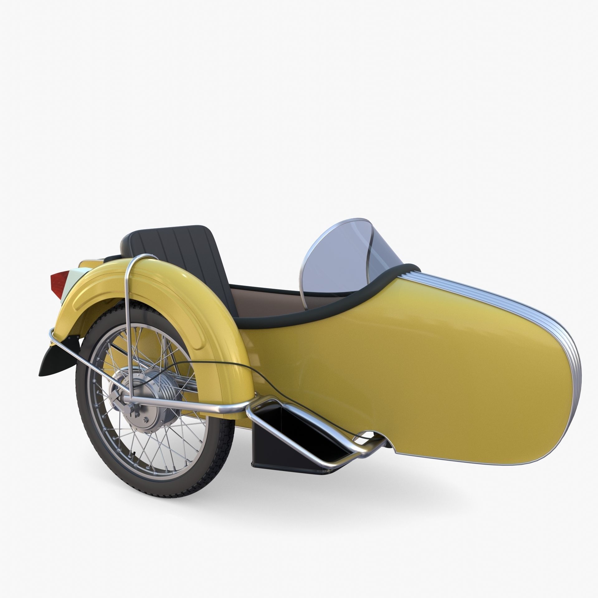 Motorcycle sidecar 3D model_1