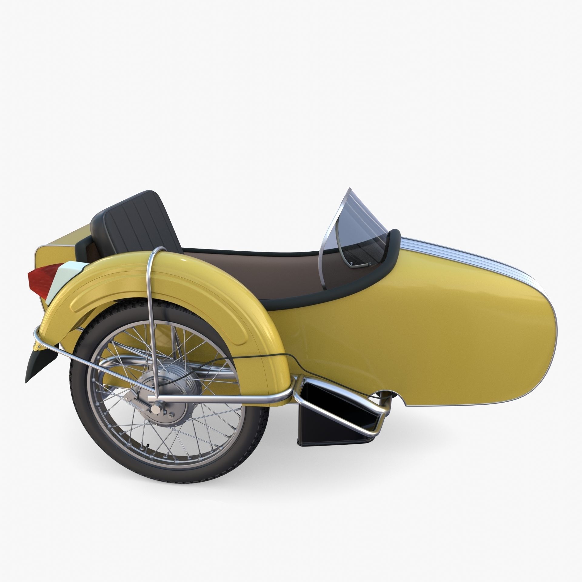 Motorcycle sidecar 3D model_8
