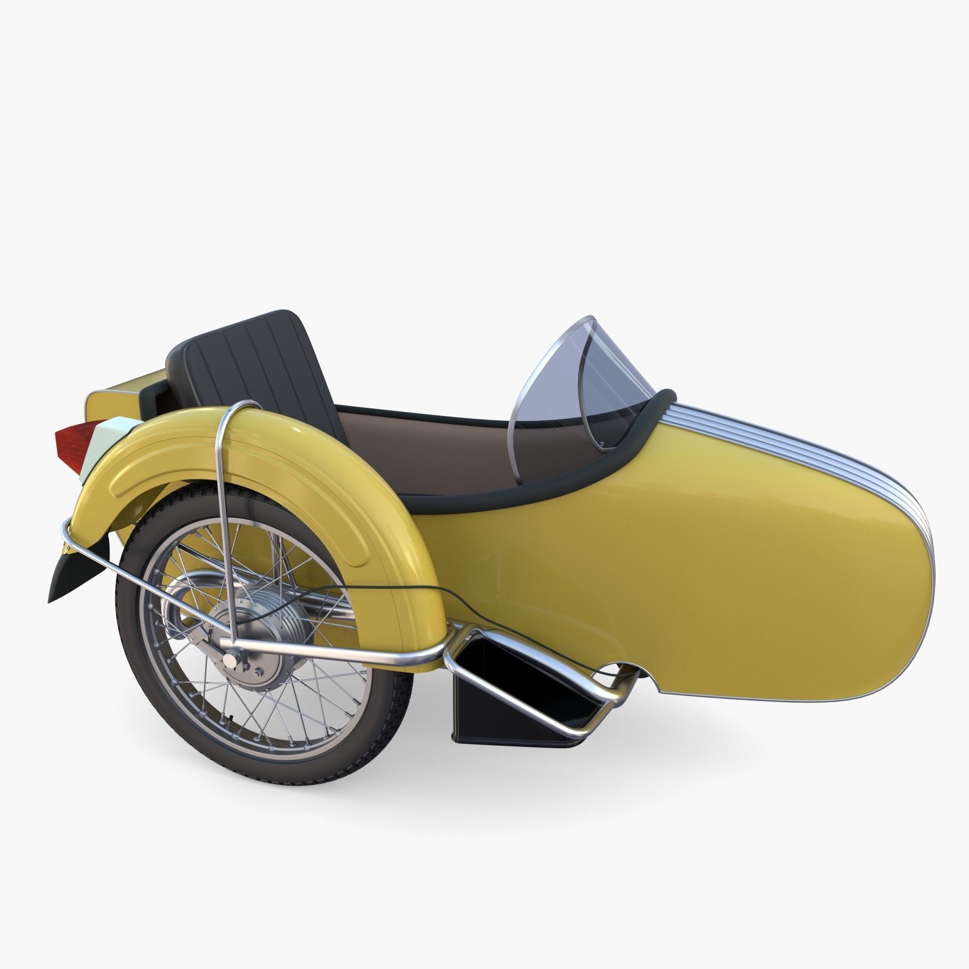 Motorcycle sidecar 3D model_9