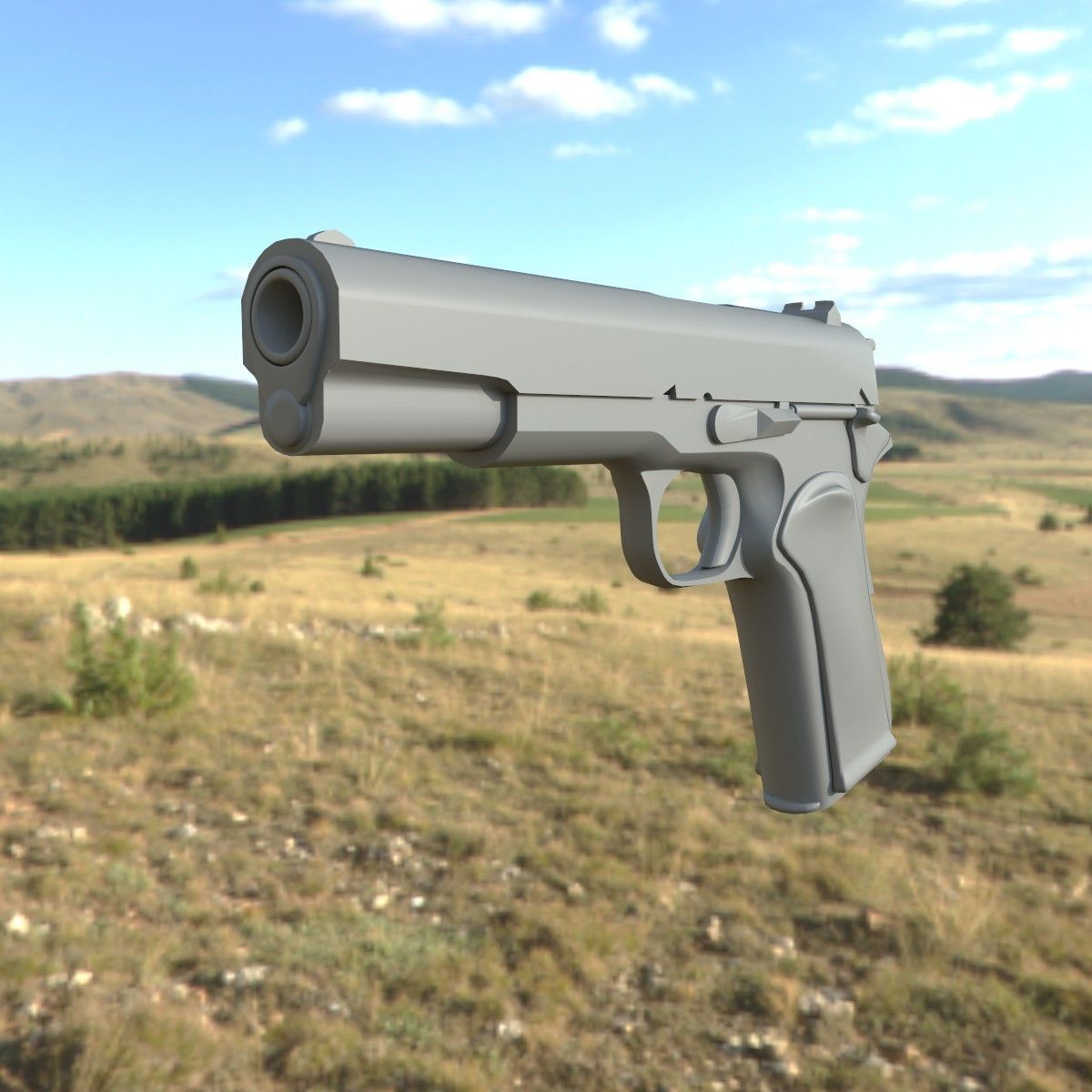 COLT M1911 FREE Free low-poly 3D model_1
