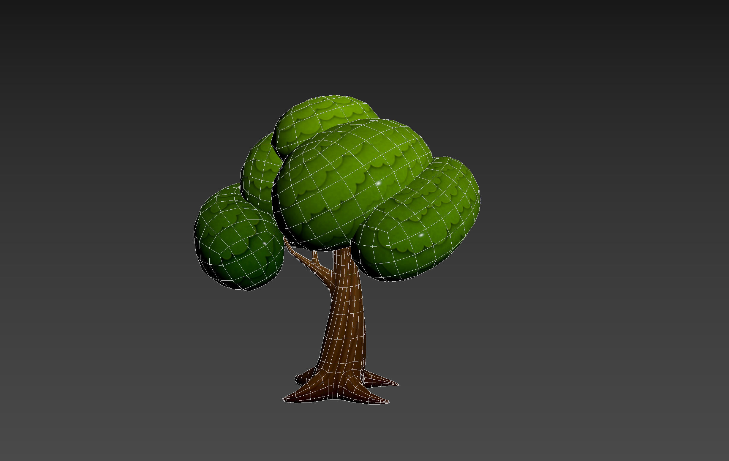 Cartoon Tree 004 3D model_11