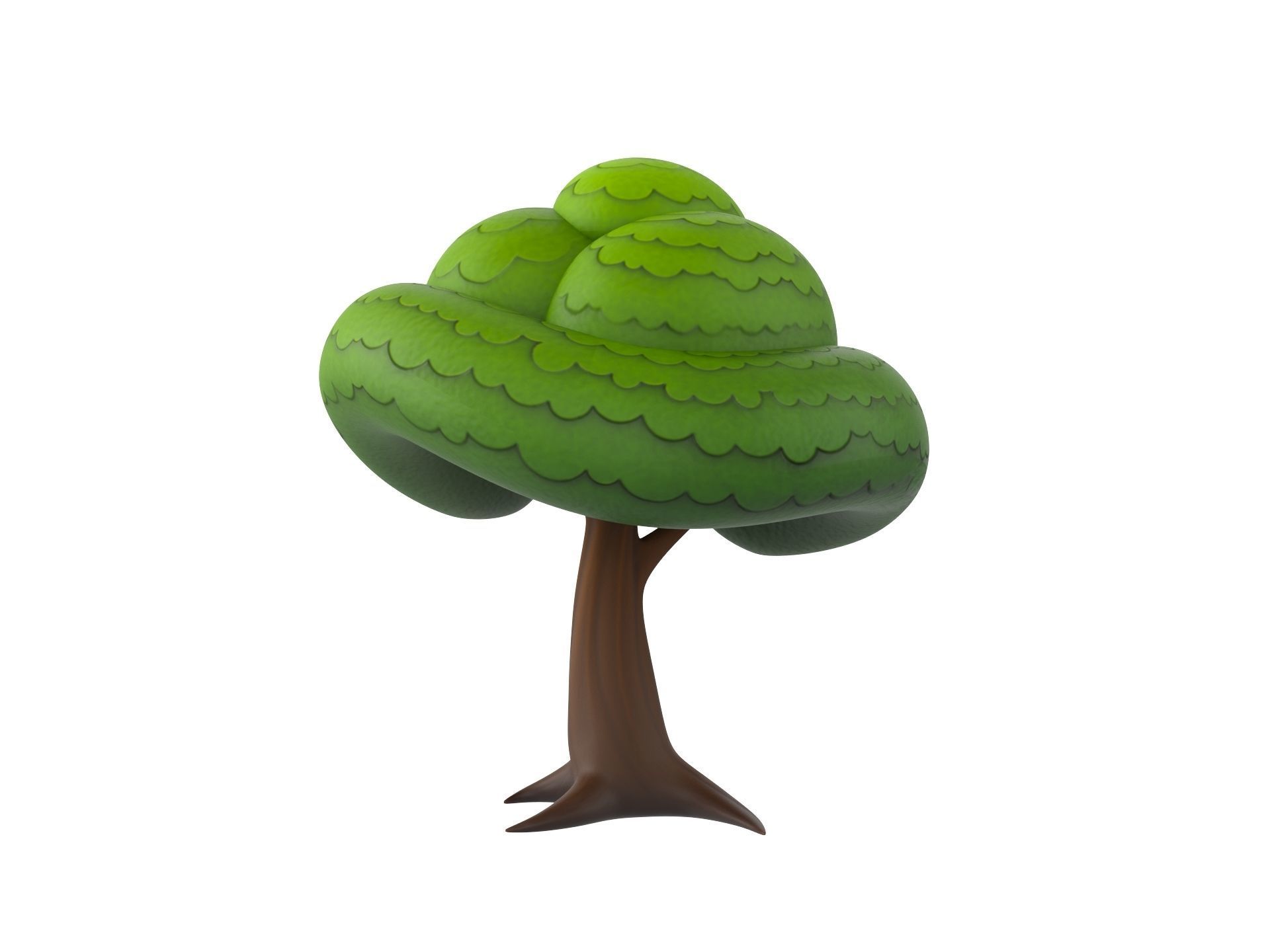 Cartoon Tree 004 3D model_5