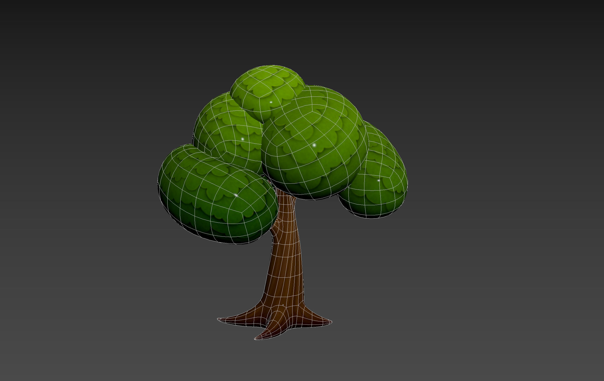 Cartoon Tree 004 3D model_14