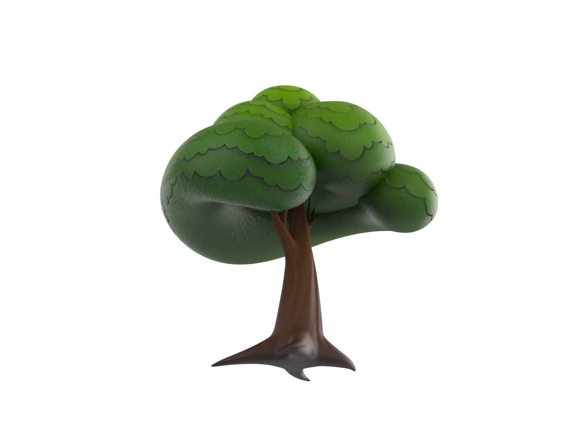 Cartoon Tree 004 3D model_2