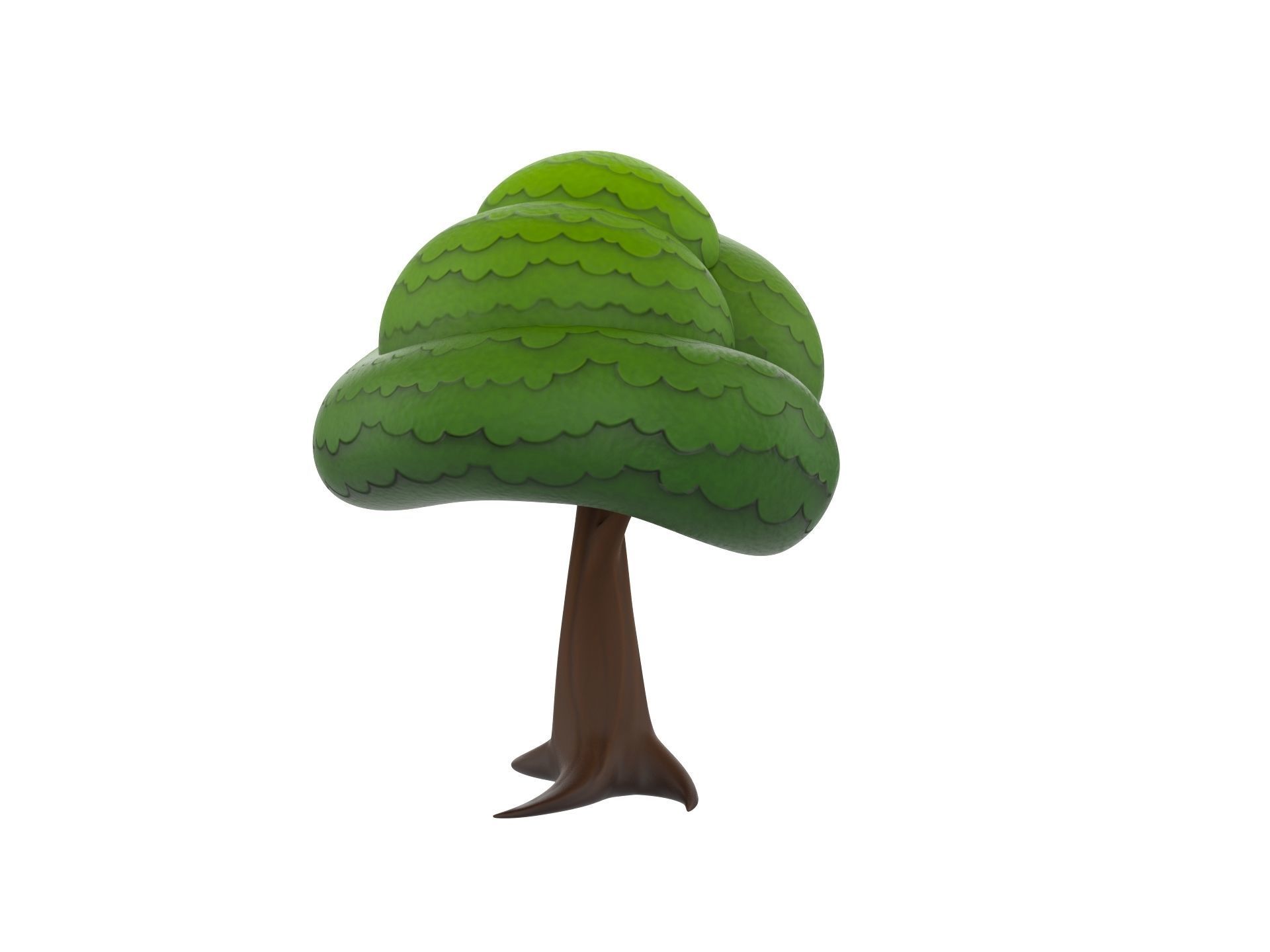 Cartoon Tree 004 3D model_3