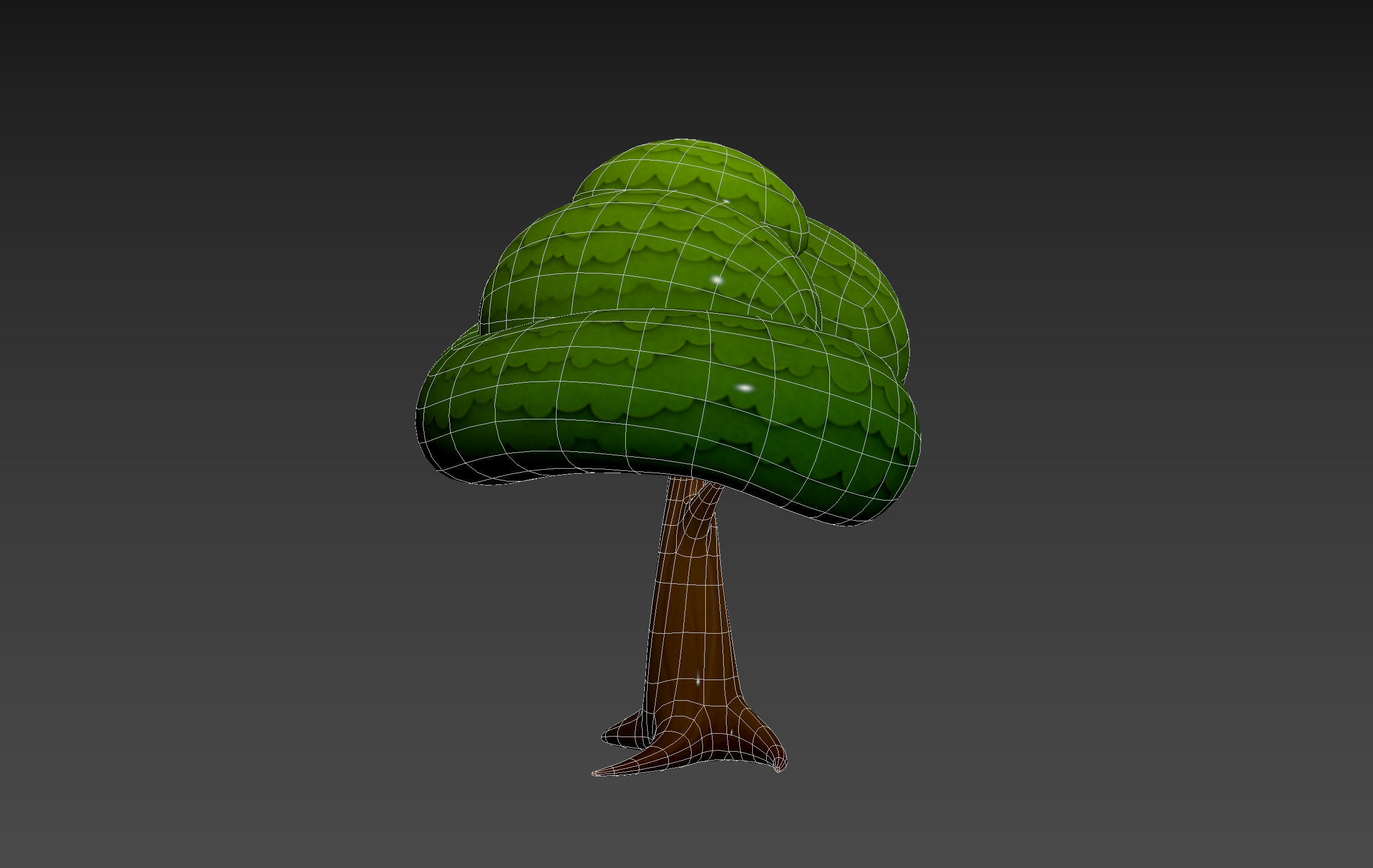 Cartoon Tree 004 3D model_15