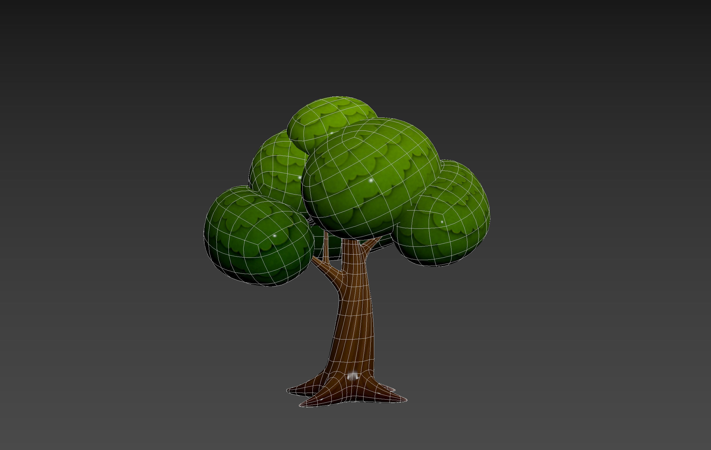 Cartoon Tree 004 3D model_13