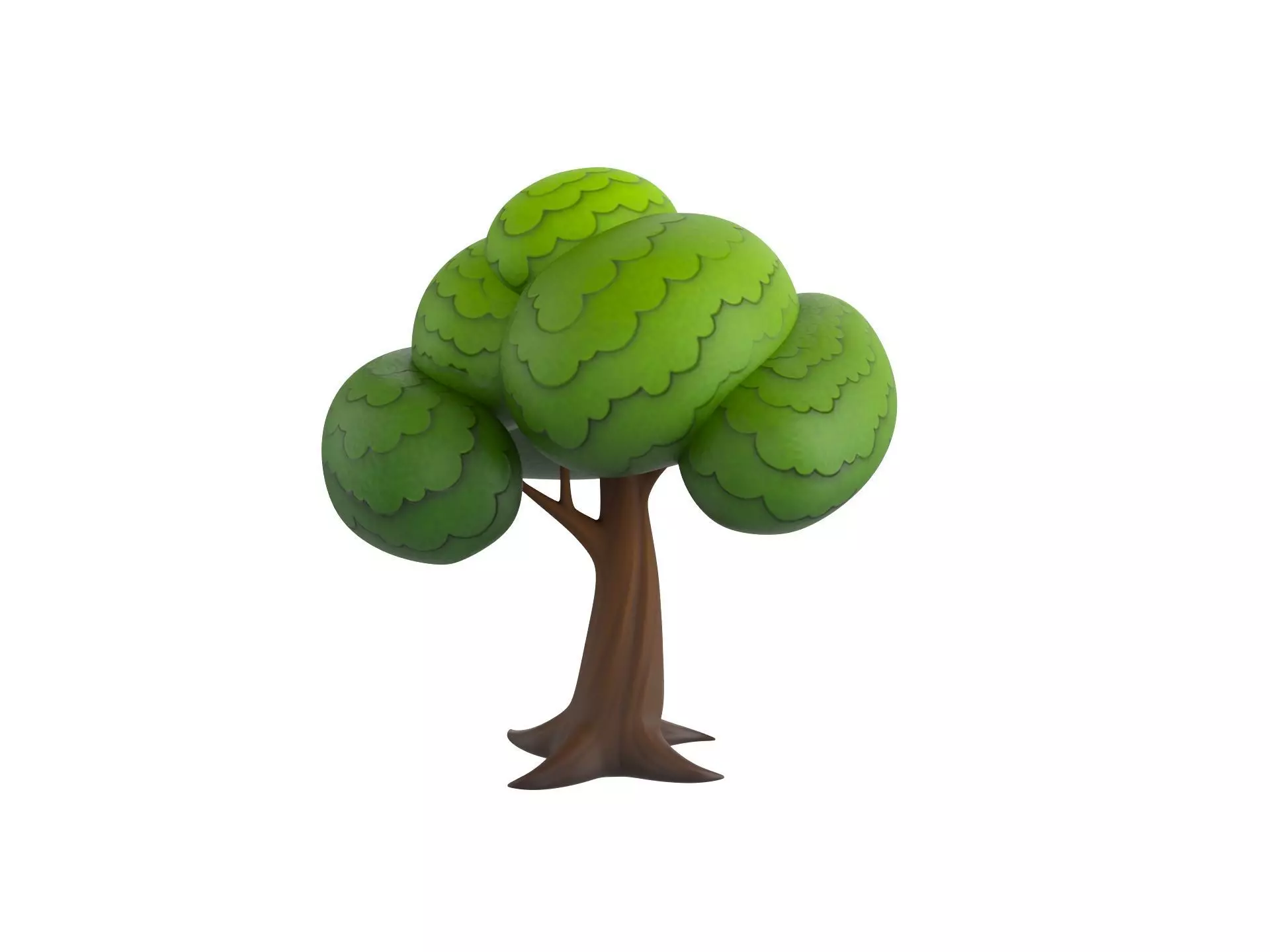 Cartoon Tree 004 3D model_0