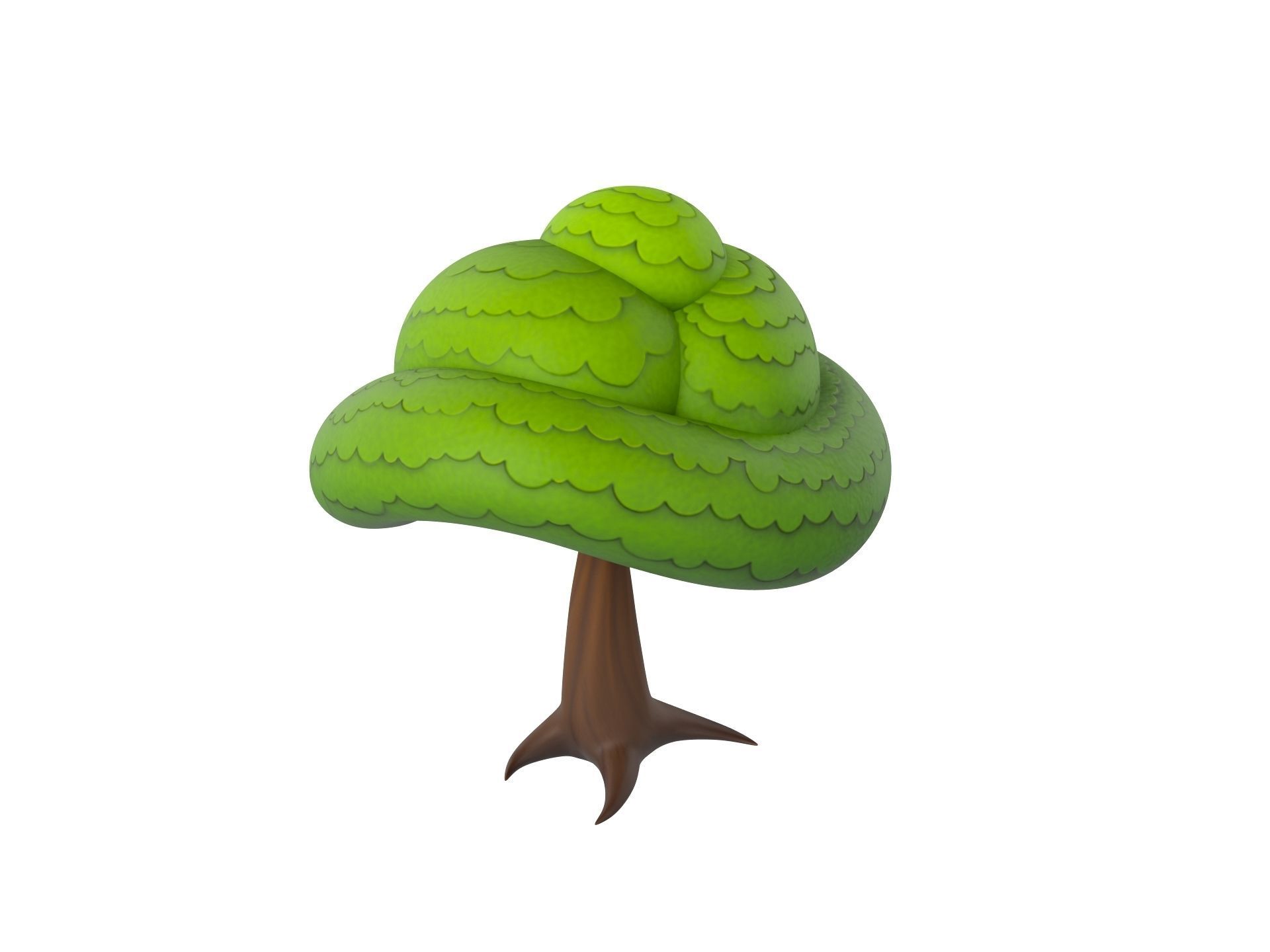 Cartoon Tree 004 3D model_6