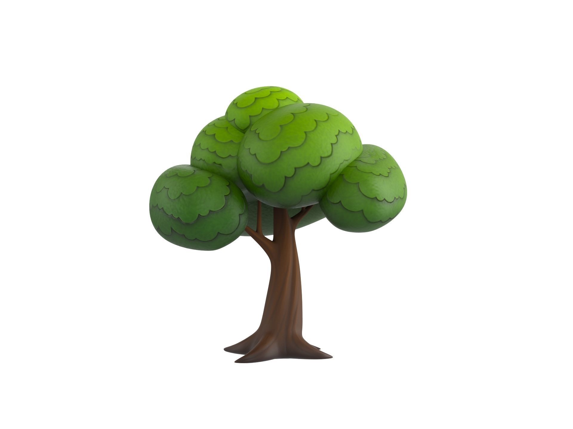 Cartoon Tree 004 3D model_1