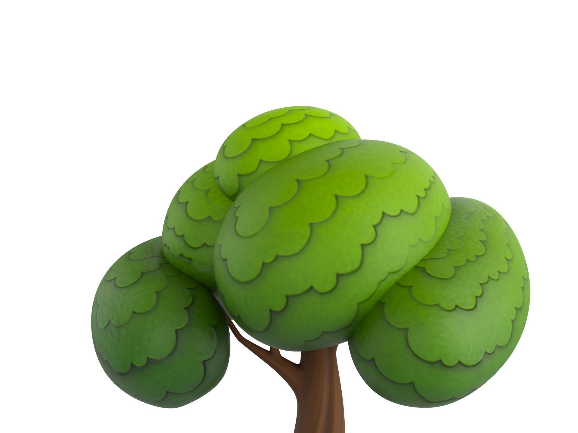 Cartoon Tree 004 3D model_8