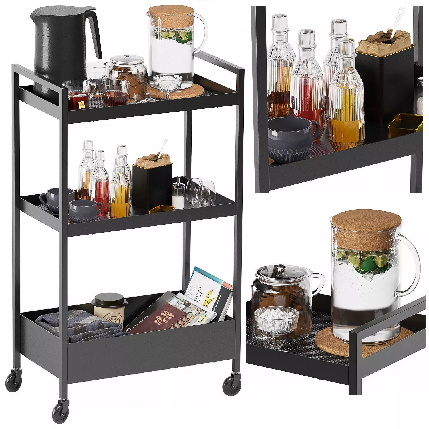 Ikea kitchen Rolling storage-3 3D model