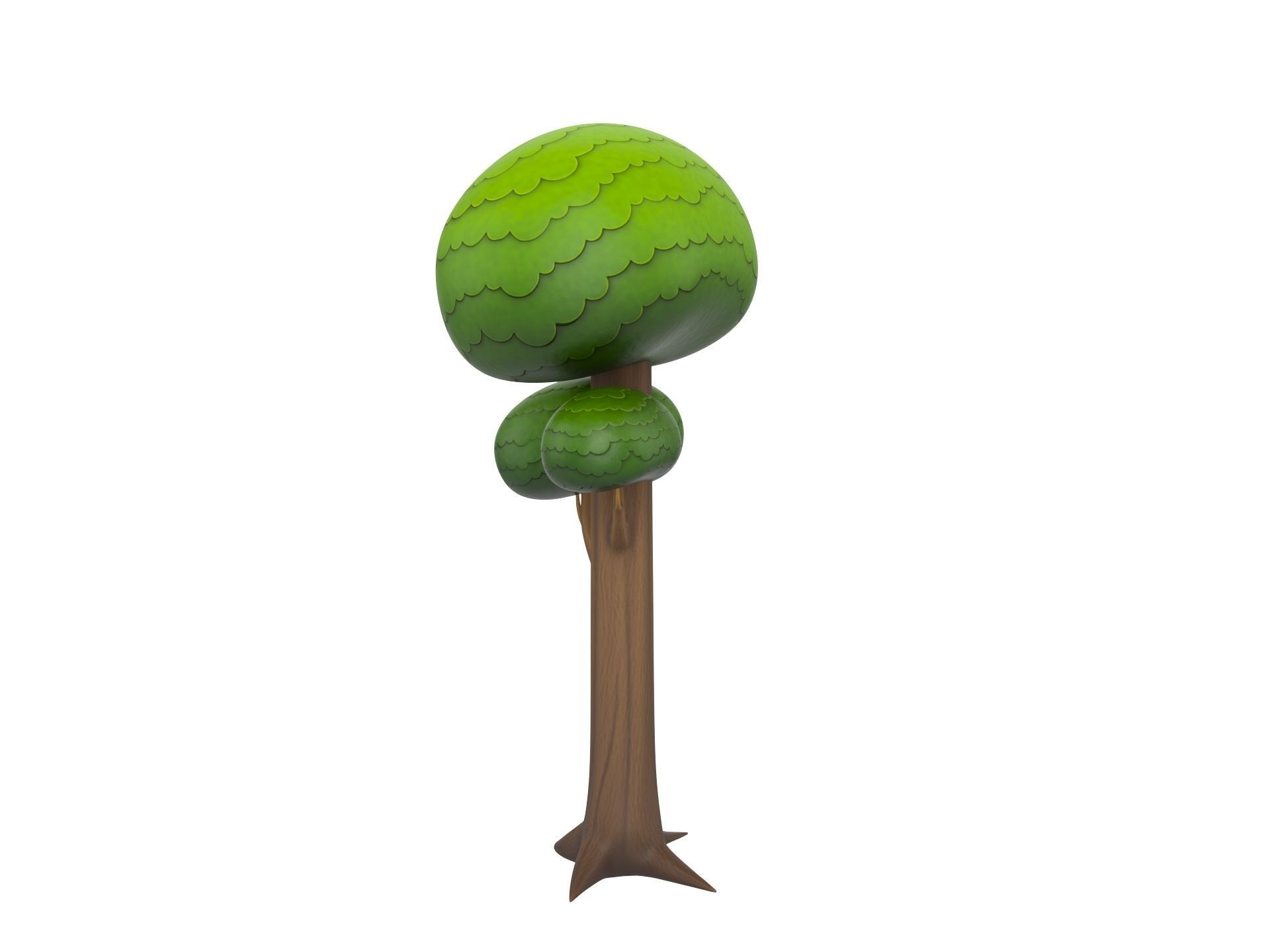 Cartoon Tree 005 3D model_7