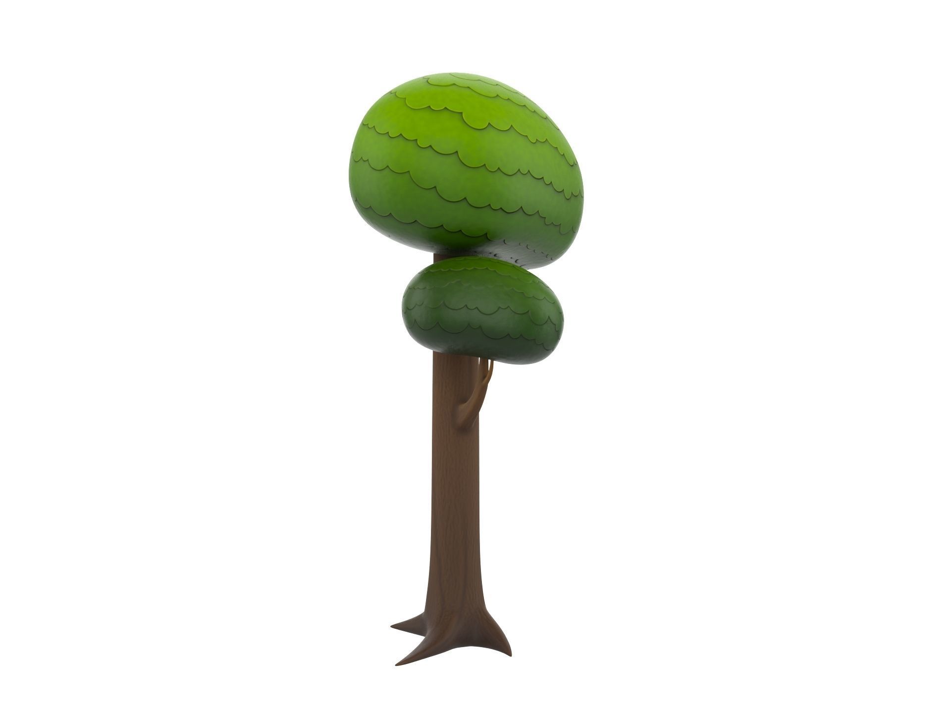Cartoon Tree 005 3D model_3