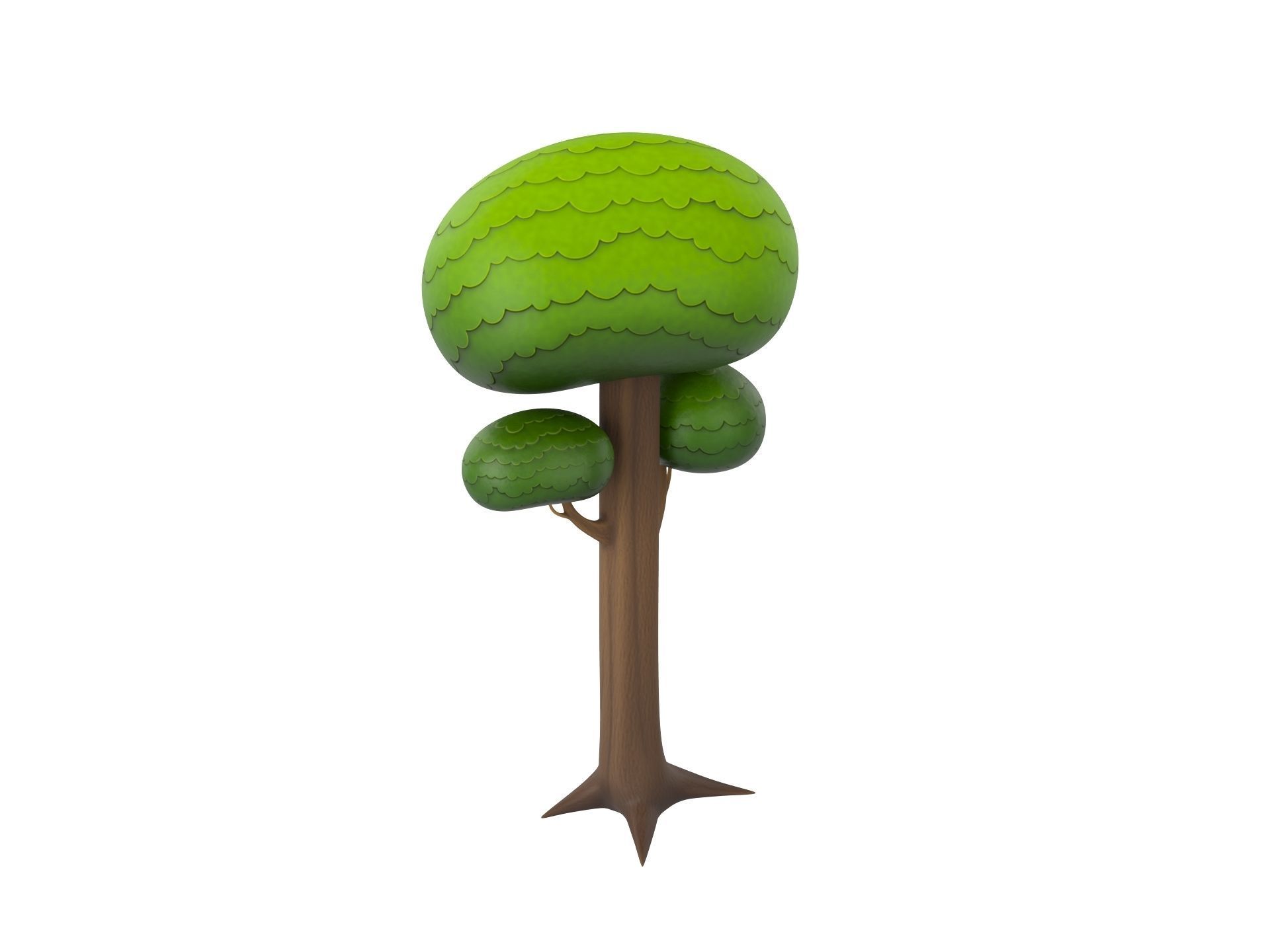 Cartoon Tree 005 3D model_6