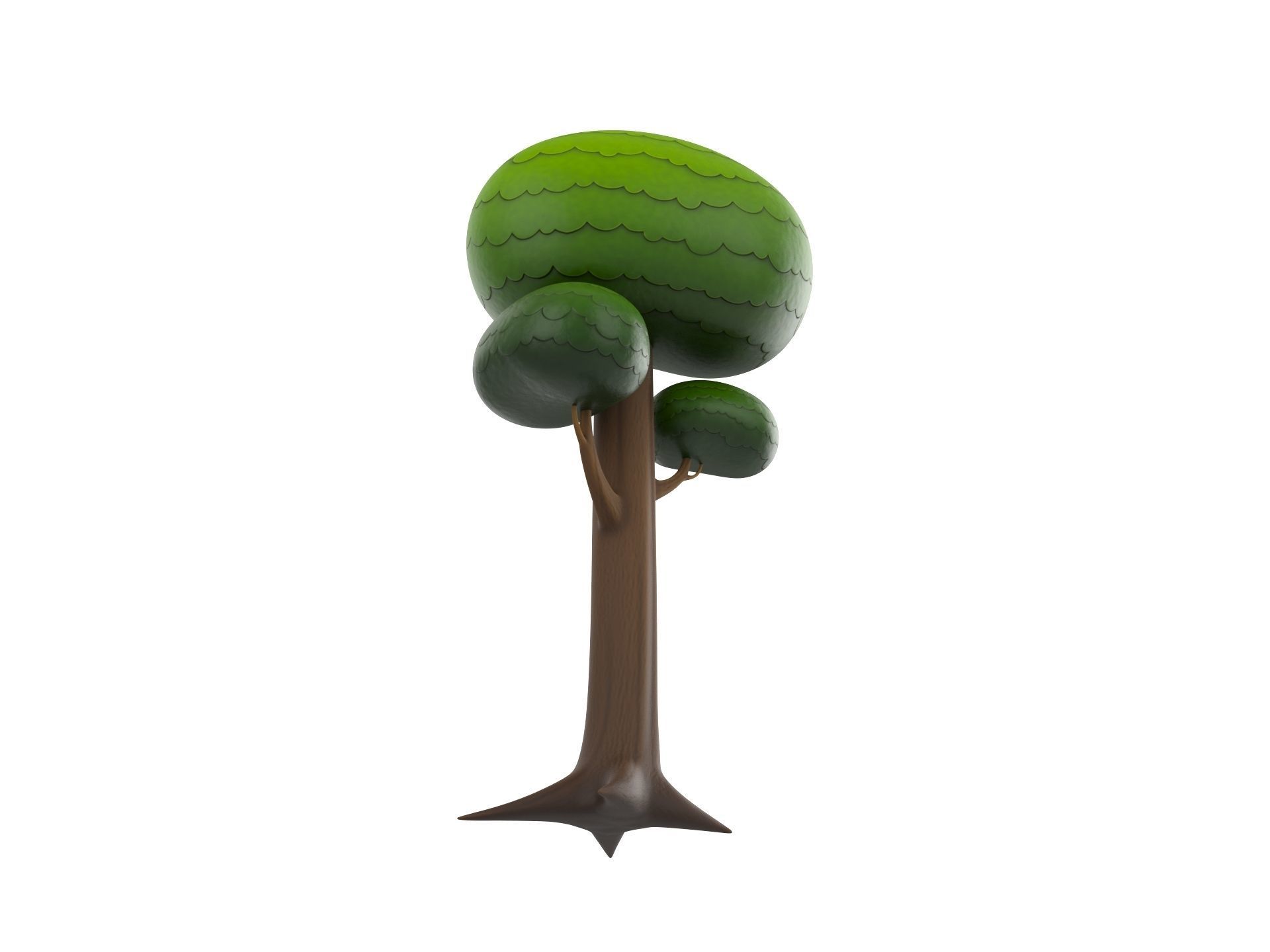 Cartoon Tree 005 3D model_2