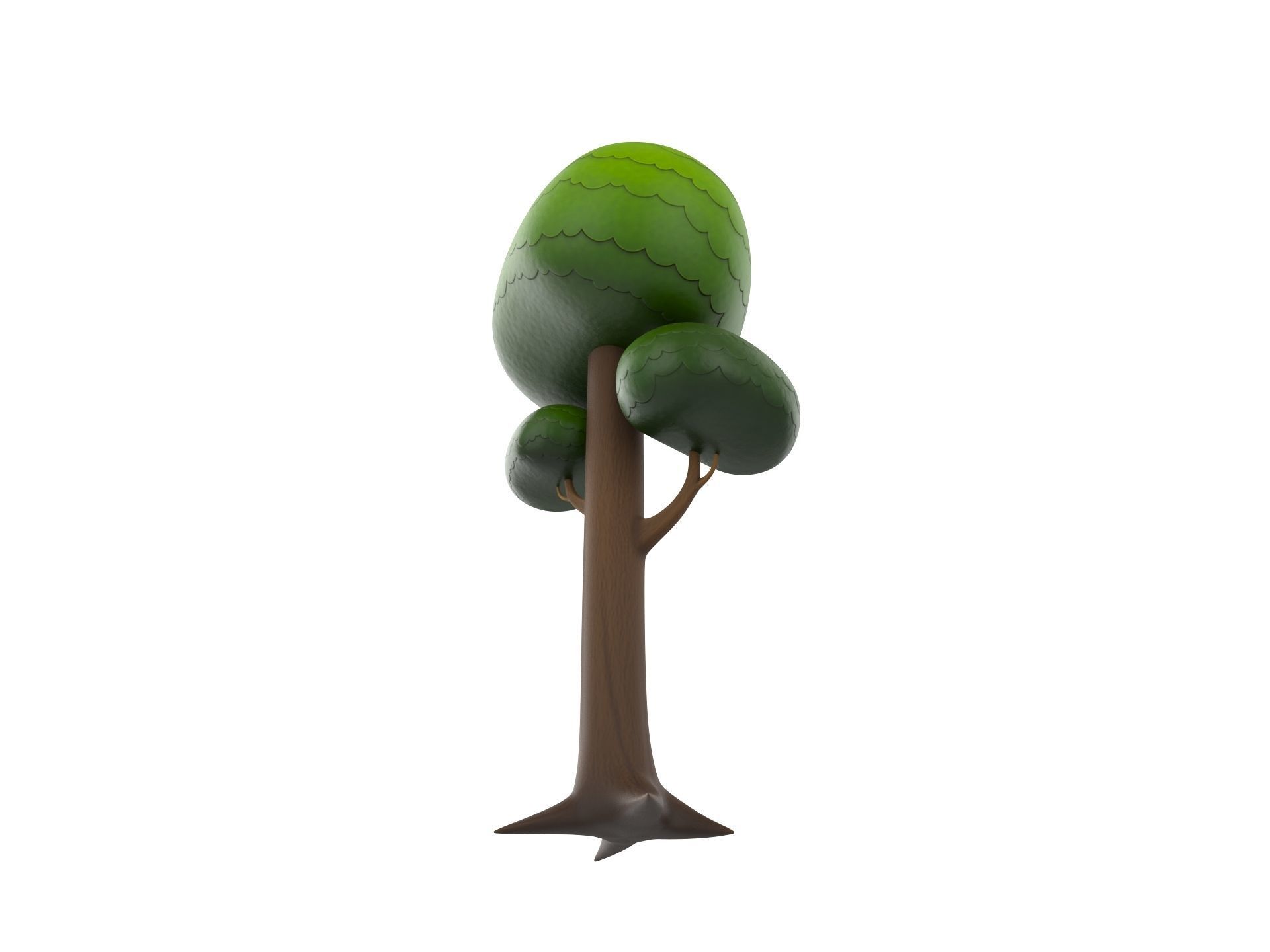 Cartoon Tree 005 3D model_4