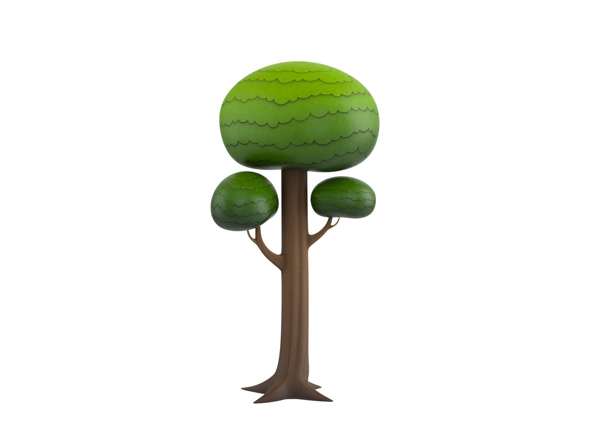 Cartoon Tree 005 3D model_1