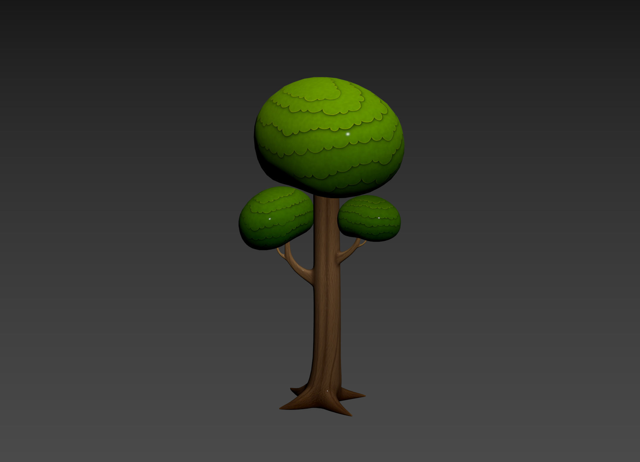 Cartoon Tree 005 3D model_10