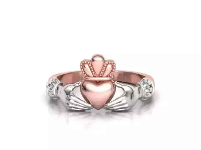 Claddagh Ring TwoTone 6US Friendship Ring  3D print model