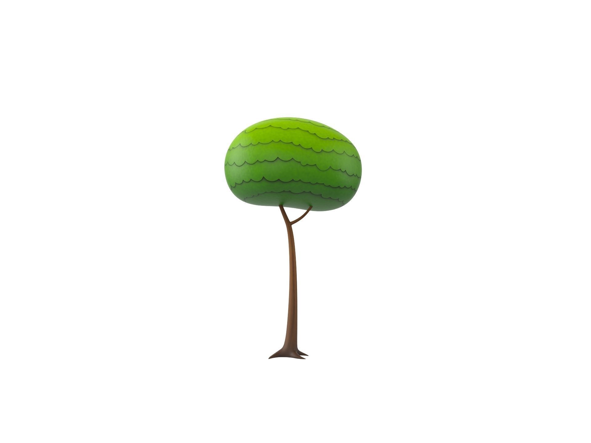 Cartoon Tree 006 3D model_5