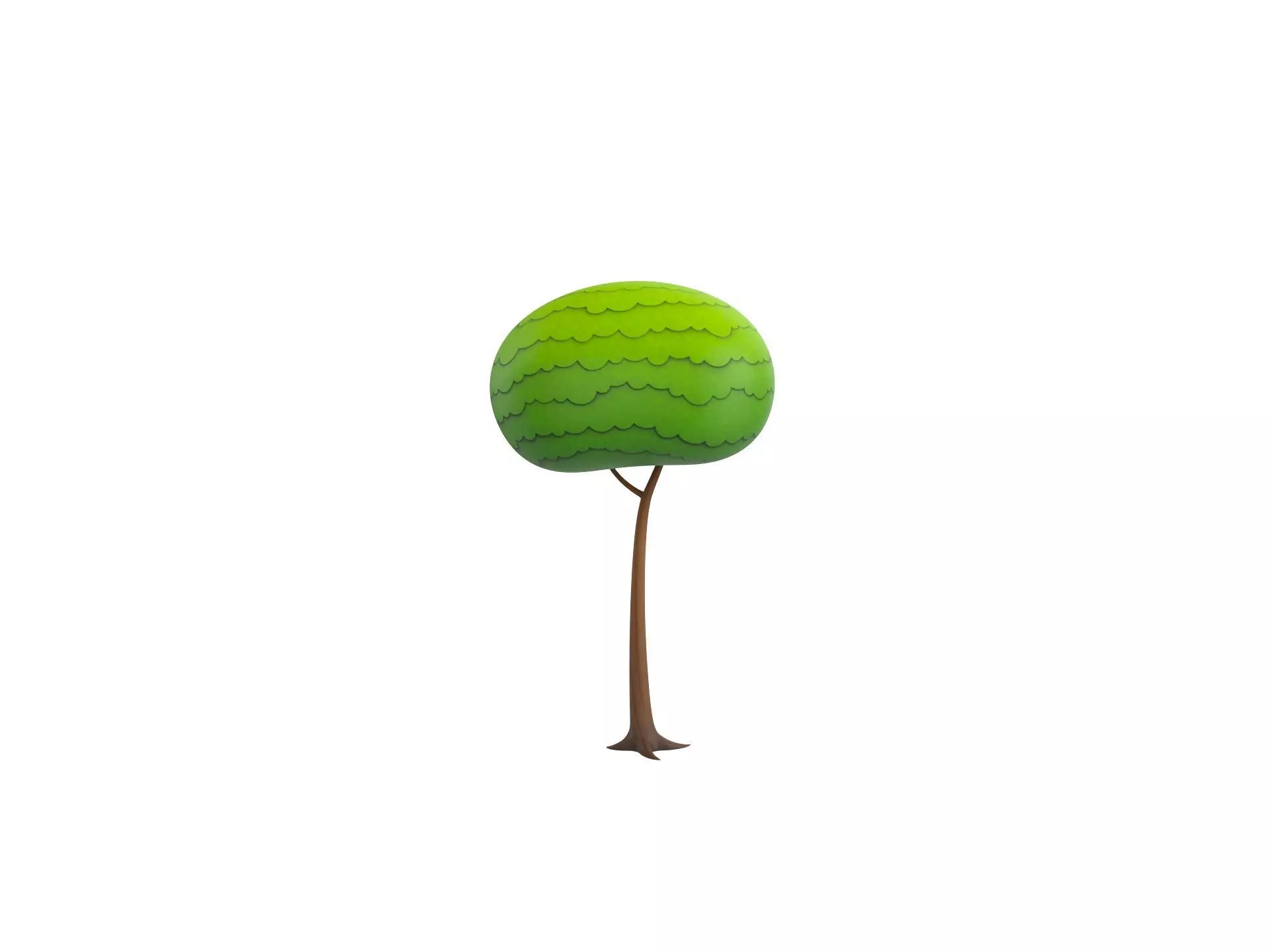 Cartoon Tree 006 3D model_0
